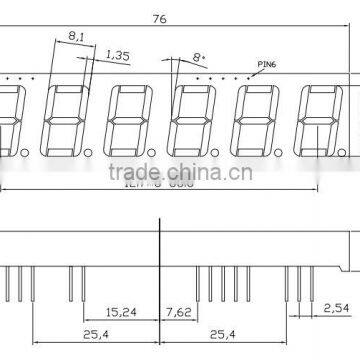 Factory price! 0.5 inch 7 segment led dispaly screen 5 digits