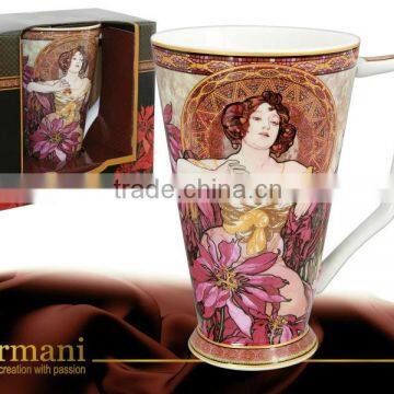 CARMANI BIG Mug with ALPHONS MUCHA design