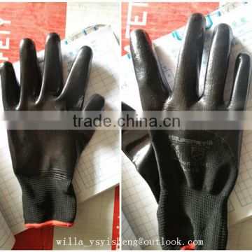 Nitrile coated polyester gloves/workout gloves