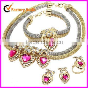 New design 18k gold plated alloy jewelry set