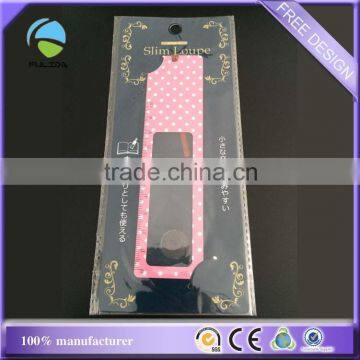 cheaper small rectangle pink dot pvc plastic ruler bookmark slim loupe sheet