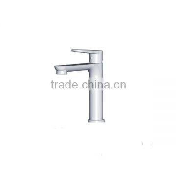 chrome finish single handle basin faucet