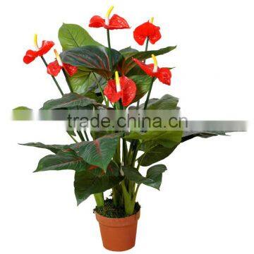 100 cm Artificial Anthurium - Red Flowers