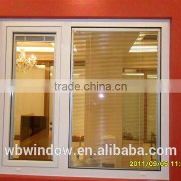 Latest design insulating glass with blinds window in Foshan