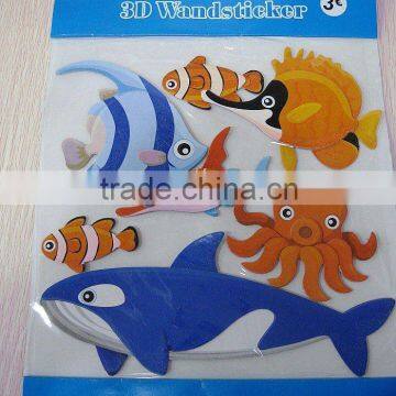 3-D wall stickers/marine animal
