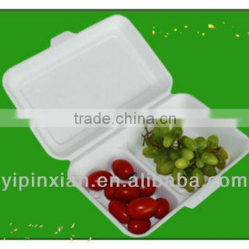 restaurant disposable eco-friendly 2 compartment food box,clam shell,fast food tray box