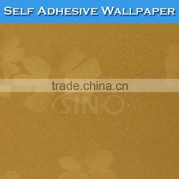 5002 SINO Showing Room Decoration Gold Velvet Simple Wallpaper