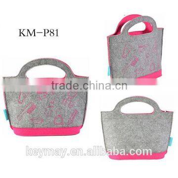 Hot sale wholesale fashion women shopping felt tote bag