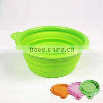 Portable and unbreakable silicone pet bowl