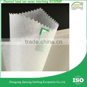 100% polyester fusing Impregnating Nonwoven Interlining fabric