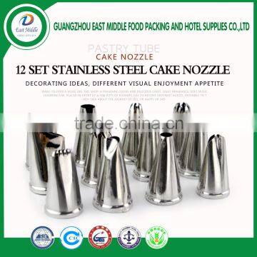 304 stainless steel 12pcs food grade piping cake nozzle dessert decorators baking tools