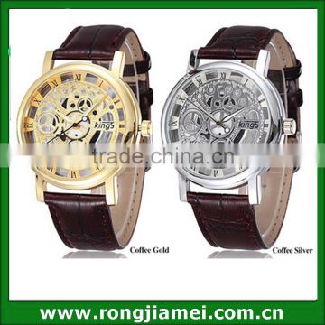 2016 Hollow Watches Genuine Leather High Quality Mens Watch