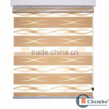 Day and night sunscreen fabric zebra roller blinds