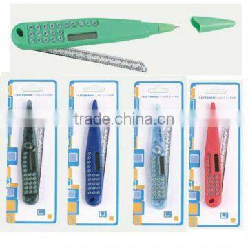 3 in 1 Calculator with Pen and Ruler