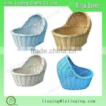 Bulk Manufacture Handmade Wicker Baby Moses Colored Wicker Baby Basket Wicker Baby Sleeping Basket