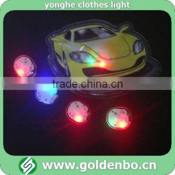 Cartoon car flashing PVC sticker for clothes