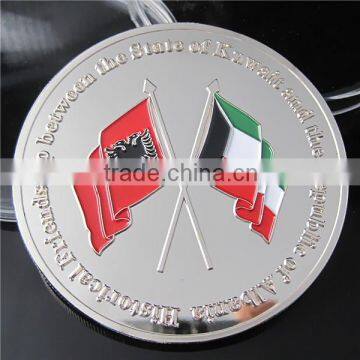 Kuwait Souvenir Coin / ZInc alloy Painting Metal Coin / Custom Challenge Coin