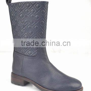 stylish full up long boots with perforated stitching 2015