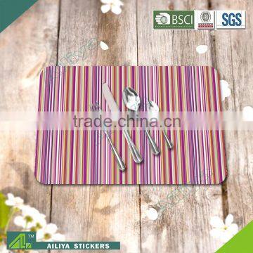 eco-friendly kitchen advertising colorful promotional printed pp cheap place mats