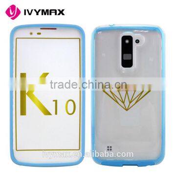 New stylish multi color tpu supcase transparent ultra thin crystal mobile accessories for LG K10