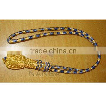 Gold & Blue Mylar Officers Sword Knot