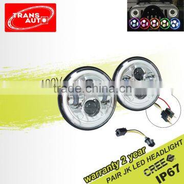 7inch Round LED Jeep Wrangler LED Headlight for Jeep Wrangler JK LJ