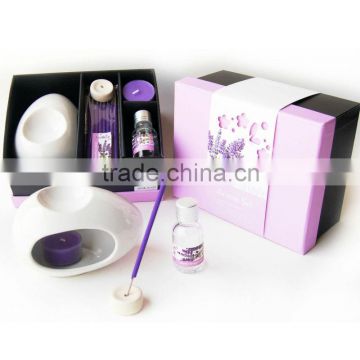 White egg-shaped ceramic oil burner & perfume essential oil burner lamp