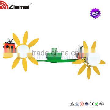 HOT E27 Modern yellow Green flower Kids Ceilling Lamp