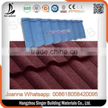 Zinc stone chip Factory direct sell shingle stone coated roof tiles