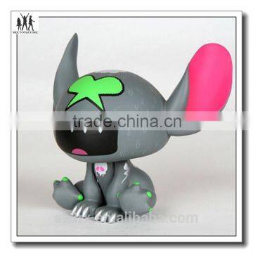 vinyl cartoon big eyes animal figurine, vinyl figurine kids toy custom