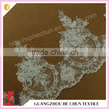 HC-2013-1 Hechun Classic Style Sew Beautiful Pearl Bead Crochet Lace Bridal Trim