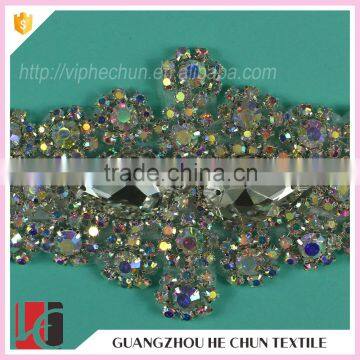 HC-7505-1 Hechun Iron-on AB Crystal Bead Wedding Bride Sash photo-3