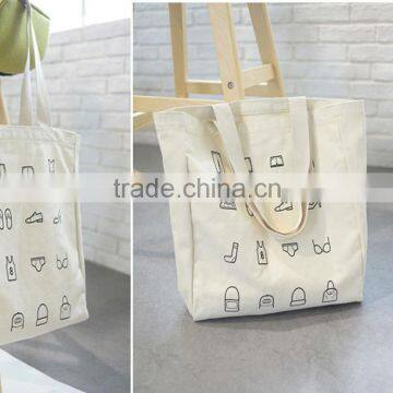 2015 New Arrival Daily Cotton Shopping Bag White Portable Recyclable Shopping Cotton Bag photo-3