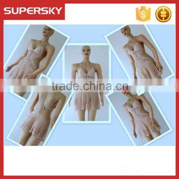 K-66 Sexy Hand Crochet Bikini With Swimsuit Swimwear Beachwear Crochet Bra Top Bikini Sexy Boho photo-3