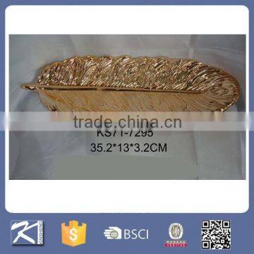 Colorful Home Decorative Items Ceramic Leaf Plate photo-3