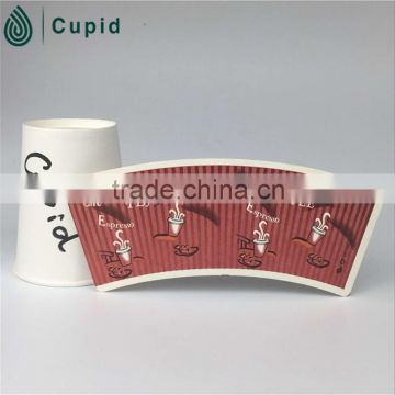 HZTL Green paper cup fan coated pe/paper fan making/fan blank paper