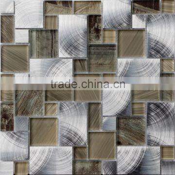 Foshan Glass Mosaic Tile Brushed Aluminium Factory BDS-134