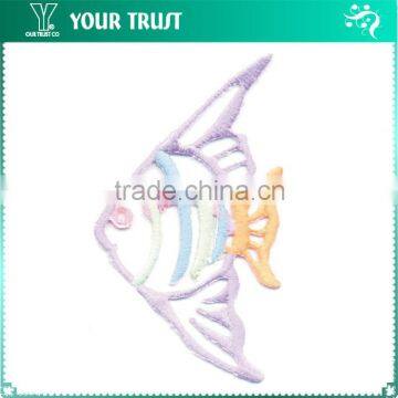 Fan-Shaped Tropical Fish Iron-on Embroidery Custom Patches