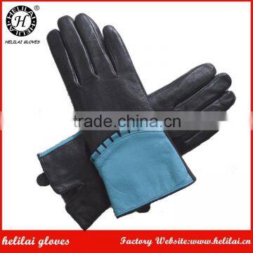 Multicolor Winter Fashion Ladies Leather Gloves