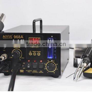 AOYUE 968A+ Soldering Station SMD/SMT Hot Air 3 in 1 Solder Station & Rework Machine Soldering Stations Electric Soldering Irons
