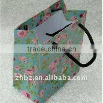 customized cardboard paper bag with cotton handle