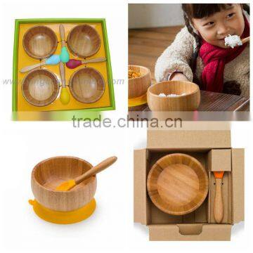 Baby bamboo bowl with Silicone sucker set                        
                                                                                Supplier's Choice