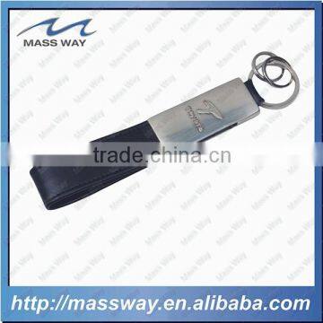 High Grade Car Brand Custom Metal Real Genunine Leather Key Chain photo-5