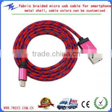 3M 10ft Braided Fabric USB Cable Micro 5P USB Data Sync Charger Cable Cord for Mobile Phones