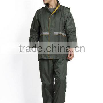 newest raincoat factory high quality electrostatic prevention Raincoat suit with pant for men