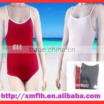 Women Swimming Suit with White Ribbon Edge