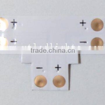 8mm 3528SMD PCB board connect smd pcb board 8mm "T" shape use 8mm connector to connect 3pcs 3528smd led strips