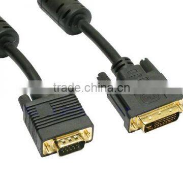 Gold Plated 15FT (5M) DVI-I 29pin to VGA 15pin Cable for Computer SVGA Converter