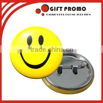 Promotional Smiley Safety Pin Badge