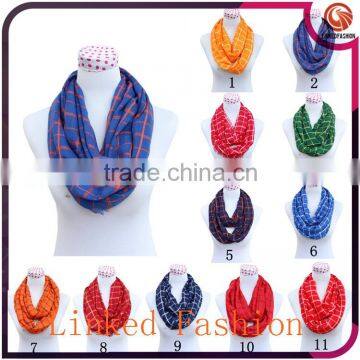 fashionable scarf,new style fashion lady tartan infinity fashionable scarf